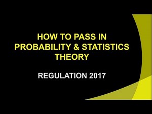 Important questions in probability & Statistics theory