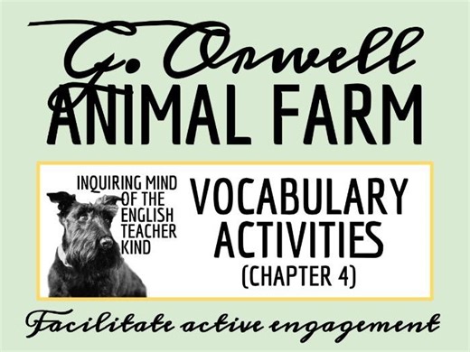 Animal Farm Chapter 4 Vocabulary Games | Teaching Resources