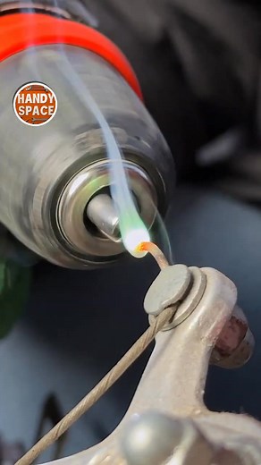7.4K views · 12 reactions | Wow! Bike Cable Trick with Heat and a Drill! #bike | Handy Space | Facebook