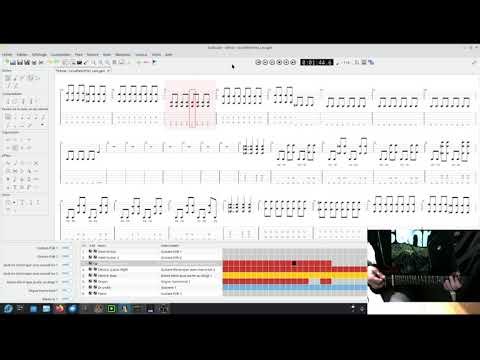 Ghost / Crucified / played on Fedora 43 with TuxGuitar and Guitarix with a Lapaxe guitar