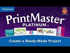 Create a Ready Made Project using PrintMaster 8