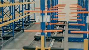 Layout of mobile storage racks with an electric drive to increase the capacity of the warehouse and ease access to necessary goods