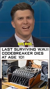 2.7K views · 26 reactions | Bletchley code breaker Betty Webb dies aged 101 藍 COLIN JOST #News #NewUpdate #WorldNews #Worldtrends #breakingnews #trending #viral #media #latestnews #currentaffairs #reels #reelsfb #reelschallenge | Roger Bader | Facebook