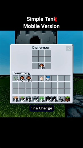 Minecraft Simple Tank #filter #minecraft #shorts