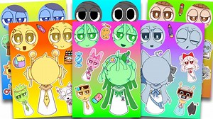 Sprunki Campus Mod Stupil Part 2 贴纸书 🎓 #节奏盒子#安静书#换装秀#手账转贴