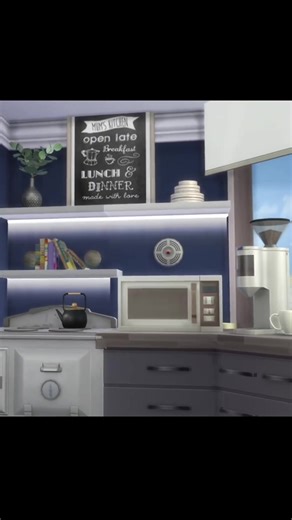 A lil kitchen build 😍💜 #sims4 #simstok #fyp #simscc #sims | the sims 4