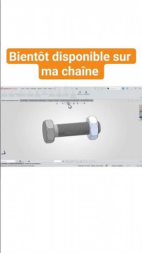 assemblage vis écrou (boulon) #conception #cad #solidworks