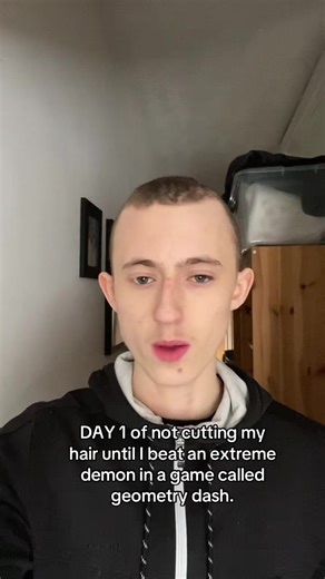Challenge: No Haircuts Until Geometry Dash Victory