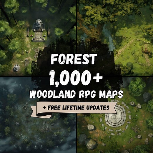1000  Forest Battle Maps: Woodlands RPG Maps for Dnd, Roll20, Foundry VTT - Etsy