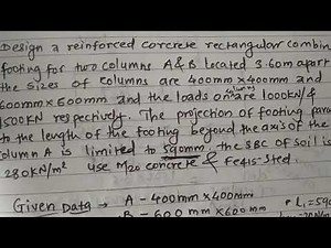 Design of rectangular combined footing part - II