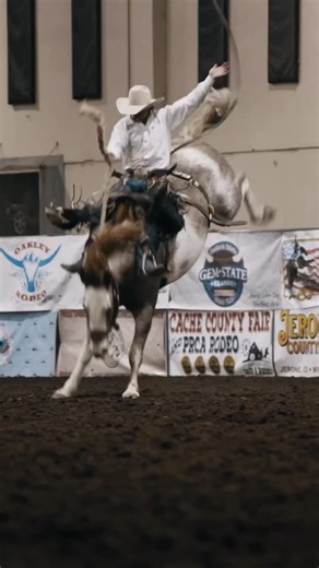 Kait Paige | Slick Fork Films on Instagram: "@kaden.horrocks went 85 on “Jitter Bug” of @legacyprorodeo at the Boot Barn Wilderness Circuit finals. #rodeo #saddlebronc #broncriding #westernlife #westisbest 🎥: @slickforkfilms @charz1218"