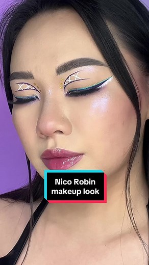 Makeup inspired by Nico Robin from One Piece! 💜 Part 4 of my Strawhat Pirate makeup series! - Products Used: (** = PR/Gifted) 💜 @Glisten Cosmetics wet liners and liner brushes (code JLEE for $$ off) 💜 @ColourPop Cosmetics Subzero creme gel liner 💜 @Blend Bunny Cosmetics **Primal eyeshadow palette, **Noctilucent highlighter palette (code JLEE for $$ off) - #nicorobin #nicorobinmakeup #nicorobinonepiece #onepiecenicorobin #robinmakeup #missallsunday #missallsundaymakeup #onepiecerobin #robinon
