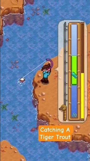 Catching A Tiger Trout Stardew Valley #stardewvalley2025 #stardewshorts #stardewvalley
