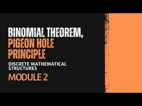 Binomial Theorem, Pigeonhole Principle | MAT203 | DMS MODULE 2 | KTU | Anna Thomas | SJCET