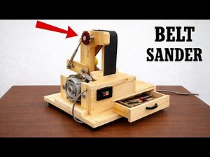 👉I Built a BELT SANDER from an Old Washing Machine Motor… with a Hidden Drawer 😱!