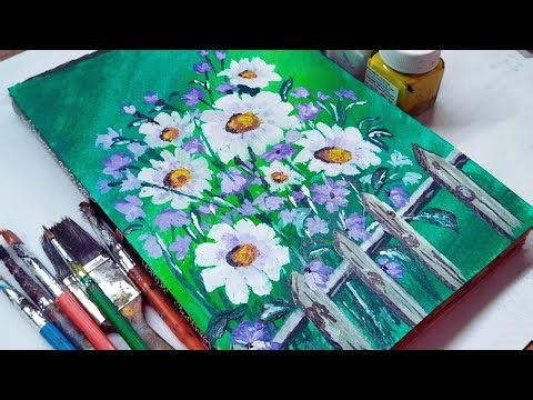 Easy Spring Flower Painting || Acrylic Painting Step by Step for Beginners
