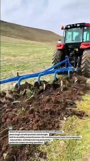 Powerful Field Plowing Tractor in Action #FarmingLife #AgriTech #TractorPower