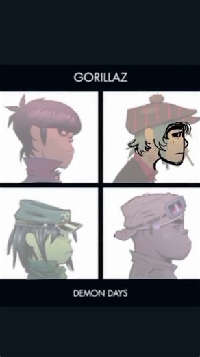 my ocs as the gorillaz demon days album cover!!! #art #gorillaz #music #originacharacter #shorts