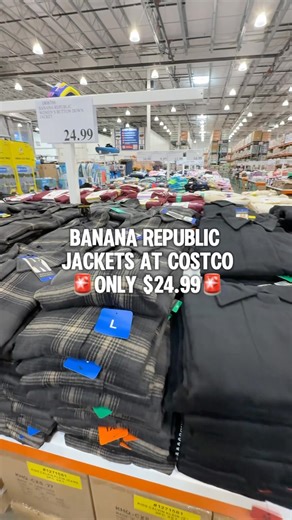 Alex | Costco New on Instagram: "🚨Spotted Banana Republic button up jackets for $24.99 at Costco. These are perfect for fall!! Comes in 3 colors!! Which one are you loving ? Follow for more new Costco finds #costco #costconew #costconewdeals #costcofinds"