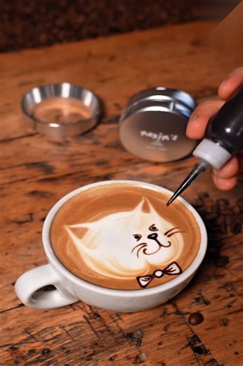 Cute Cat Latte Art — Coffee with Personality