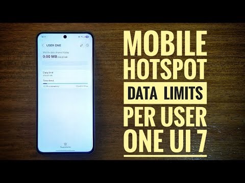 How to Set Data and Time Limits on Samsung Mobile Hotspot (One UI 7)