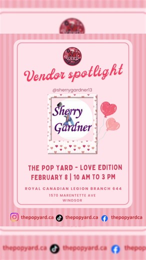 Vendor Spotlight: Sherry Gardner Creations Meet Sherry Gardner, a local Windsor jewellery artisan creating beautiful, handcrafted pieces with so much heart . Thoughtful details, cozy handmade vibes, and truly one-of-a-kind creations. If you love supporting local makers and wearing something special, this is a booth you don’t want to miss. Come say hi and discover her work at The Pop Yard! #thepopyard #windsorbusiness #windsorsmallbusiness #yqg #yqgwindsor