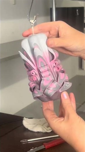 The Finished Candle 🕯️🎨 - Part 3/3 #artisancandles #handmade