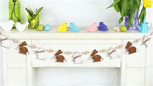 Watch Wooden Bunny Bead Garland on Amazon Live