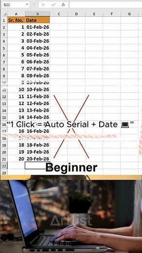 How to Generate Serial Numbers & Dates in Excel 😱 | 2 Easy Tricks in Seconds ⚡ | Beginner to Pro.