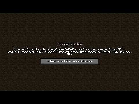 Minecraft Bug: Internal Exception: java.lang.IndexOutOfBoundsException