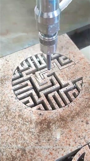 CNC Water Jet Process for Intricate Ceramic Tiles