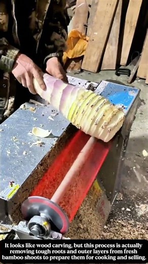 Cleaning Bamboo Shoot Roots #work