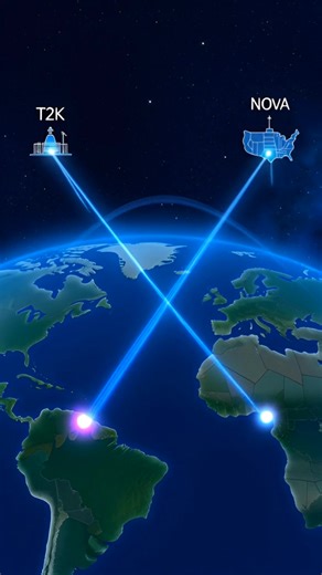 Two major neutrino experiments teamed up for the sharpest look at how neutrinos change flavors—hinting at why the universe has more matter than antimatter! 🌌🔬 T2K and NOvA's combined results are a big step forward. Mind officially blown? 🤯 Comment your thoughts and tag a science lover! #T2K #novaiguacu #CosmicWondersDaily | Cosmic Wonders Daily