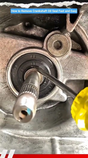 How to Remove Crankshaft Oil Seal Fast and Easy #shorts #brakesystem #mechanic