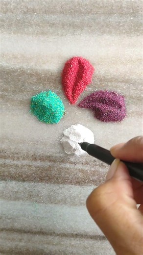 simple rangoli | satisfying rangoli | Rangoli Tips & Tricks #asmr #rangoli #colormixing #asmroli