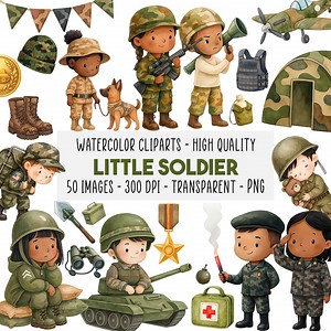 50 Little Soldier Clipart PNG Set, Cute Military Kids, Army Characters, Tanks, Helicopters, Gear, Party, Nursery Decor, Instant Download - Etsy