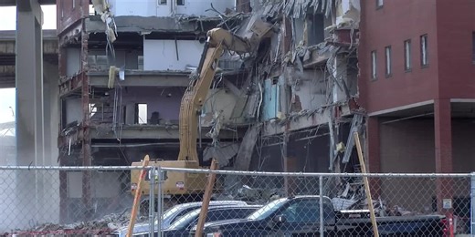 Demolition on Longworth Hall begins