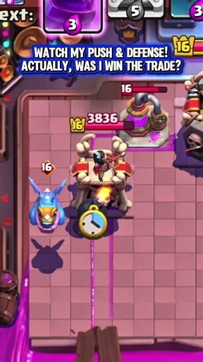 Tower Gone vs Big Tower Damage = Win Trade #clashroyale #shorts