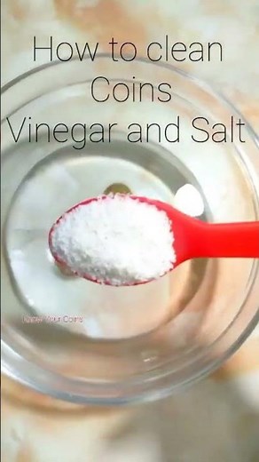 How to Clean Coins with Vinegar and Salt /Instant hack 👿 #asmr #cleaning #coin
