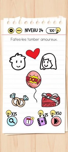 Brain test niveau 24 - Faites-les tomber amoureux