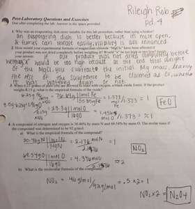 Empirical Formula Lab