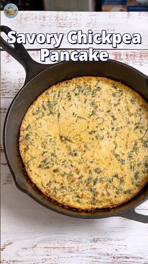 Healthy Chickpea Pancake for Breakfast or Dinner