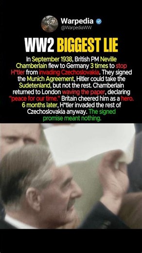 How Hitler Tricked Britain Into Giving Him Czechoslovakia #shorts