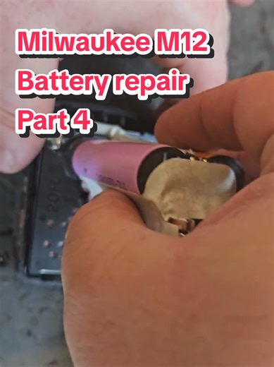 Milwaukee M12 Battery Repair Part 4 Rebuild and final test #learnontiktok #milwaukee #batteryrepair