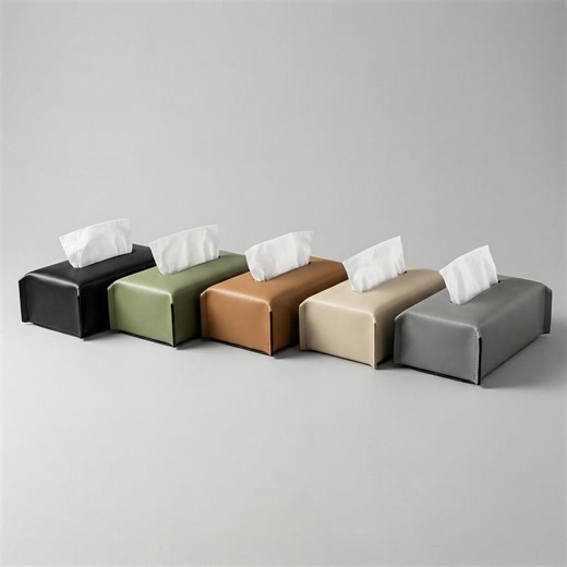 Leather Velcro Tissue Box Cover – Minimalist Desk Organizer for Living Room Bedroom Office Decor - Etsy