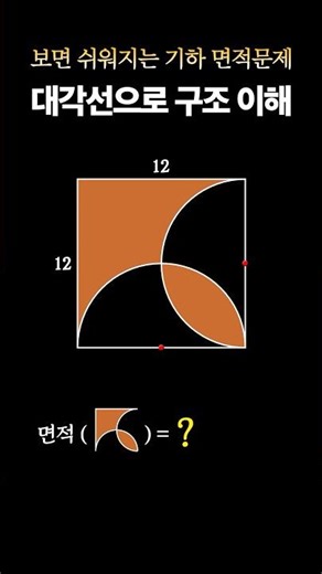 보면 쉬워지는 대각선 기준으로 푸는 기하 면적문제