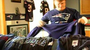Patriots super fan shows off collection