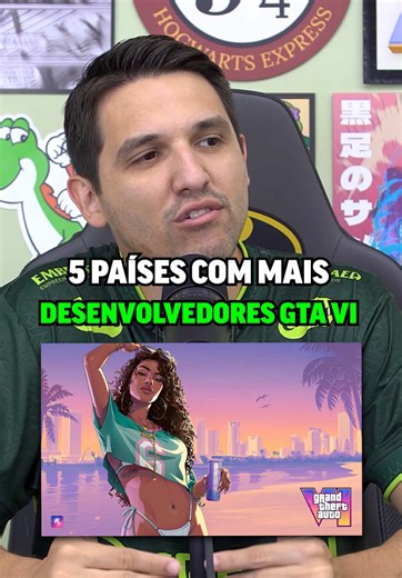 5 PAÍSES COM MAIS DESENVOLVEDORES PARA GTA VI! #trivia #gta #curiosidades #games #gtavi