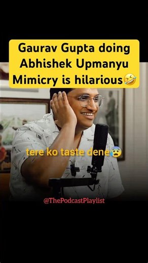 Gaurav Gupta doing Abhishek Upmanyu Mimicry is hilarious😂🤣 #shorts #standup #comedy #funny #trend
