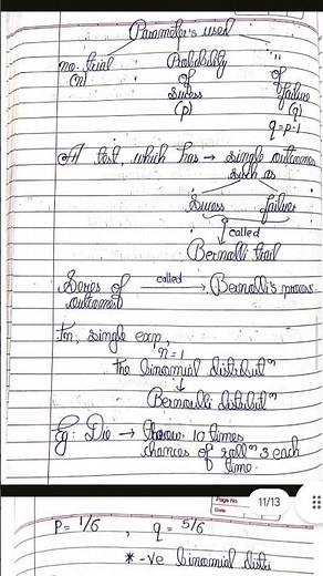 Probability distribution: Binomial distribution